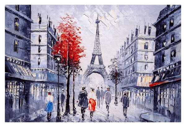 Obraz uličky v Paríži, olejomaľba (90x60 cm)