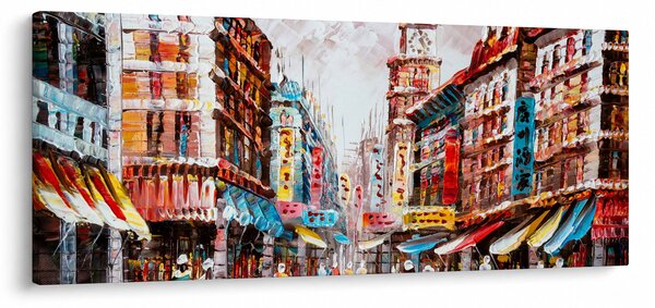 Obrázok - Hong Kong, olejomaľba (120x50 cm)