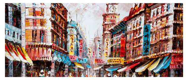Obrázok - Hong Kong, olejomaľba (120x50 cm)