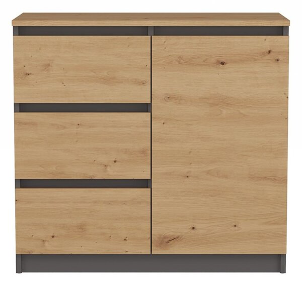 TP Living Komoda SZUFA 80 cm antracit/dub artisan