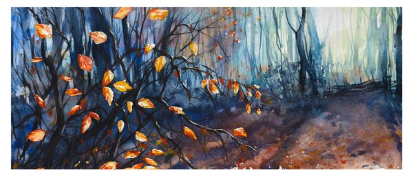 Obraz - Lúče jesenného slnka (120x50 cm)