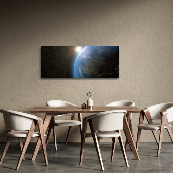 Obraz krajiny z vesmíru (120x50 cm)