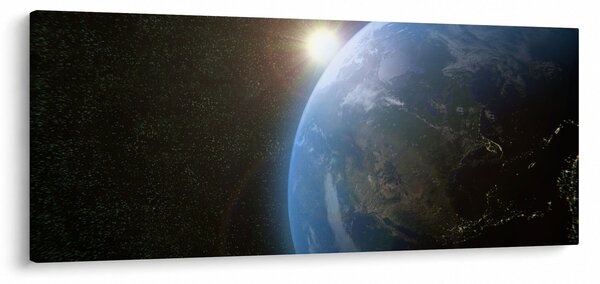 Obraz krajiny z vesmíru (120x50 cm)