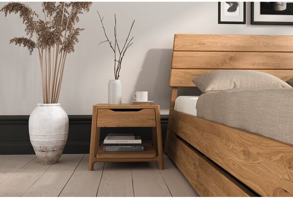 Dvojlôžková posteľ z dubového dreva v prírodnej farbe 160x200 cm Twig – The Beds