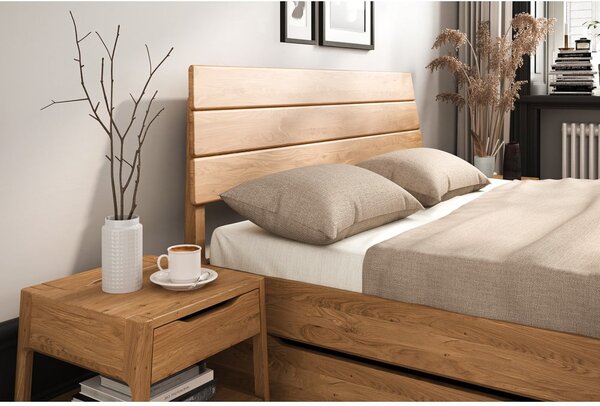 Dvojlôžková posteľ z dubového dreva v prírodnej farbe 160x200 cm Twig – The Beds