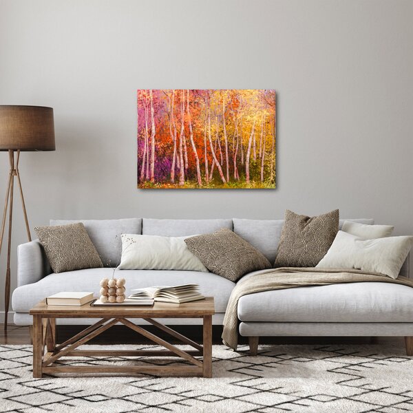Obraz farebného lesa (70x50 cm)
