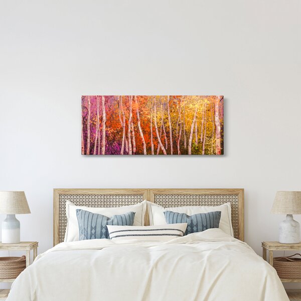 Obraz farebného lesa (120x50 cm)