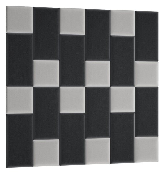 Štvorcový čalúnený panel na stenu Quito 30x30 cm - svetlosivá
