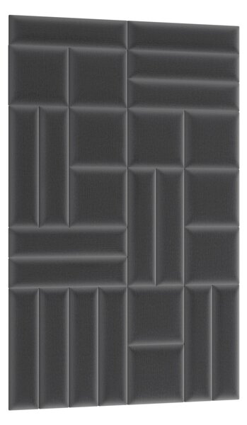 Štvorcový čalúnený panel na stenu Quito 30x30 cm - čierna