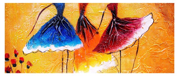 Obraz - Olejomaľba, baletky (120x50 cm)