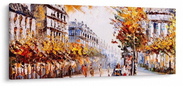 Obraz - Ulica v Paríži (120x50 cm)