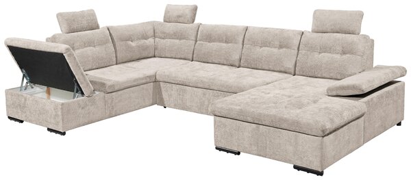 SEDACIA SÚPRAVA, textil, sivobéžová Livetastic - Sedačky, Online Only