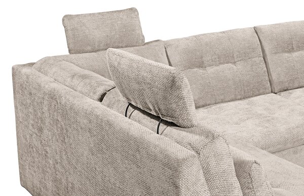 SEDACIA SÚPRAVA, textil, sivobéžová Livetastic - Sedačky, Online Only