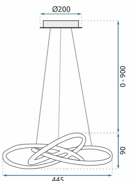 TooLight Stropné svietidlo na diaľkové ovládanie APP390-CP zlaté