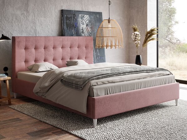 - Škandinávska čalúnená posteľ ROSE ROZMER: 120 x 200 cm, FARBA NÔH: biela