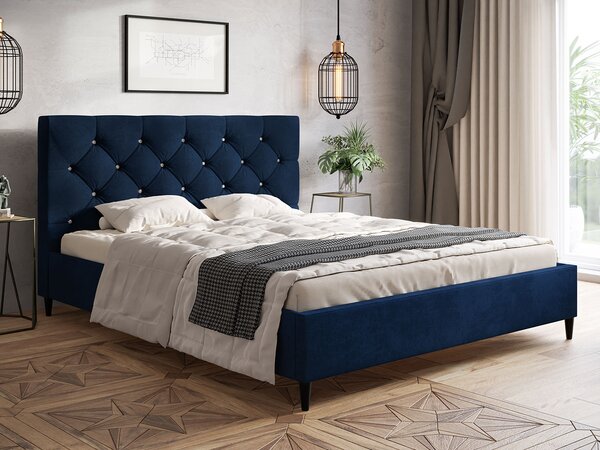 - Luxusná čalúnená posteľ FIONA ROZMERY: 120 x 200 cm, FARBA NÔH: dub