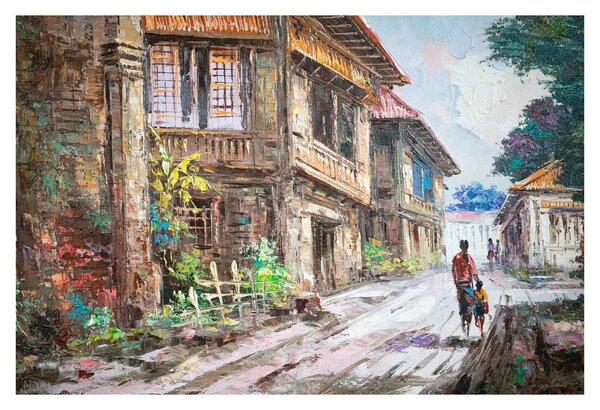 Obraz Filipínske dediny, Ázia (90x60 cm)