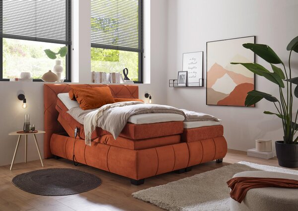 BOXSPRINGOVÁ POSTEĽ, 180/200 cm, koňaková MID.YOU - Online Only spálne, Online Only