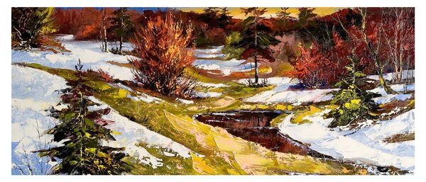 Obraz - Príchod jari (120x50 cm)