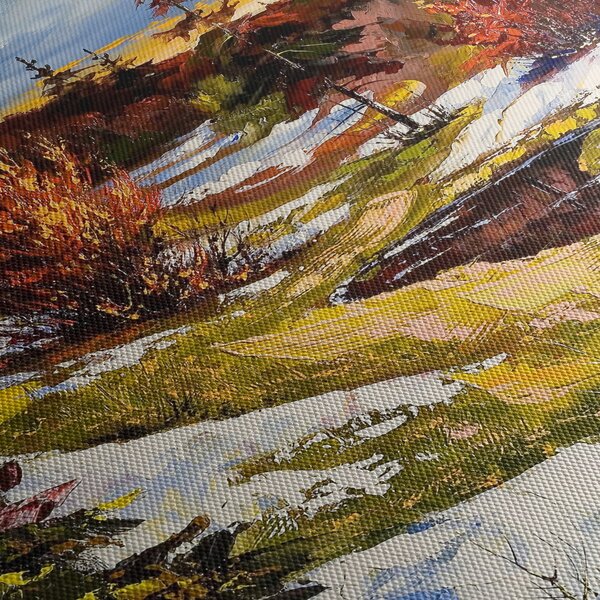 Obraz - Príchod jari (s hodinami) (90x30 cm)