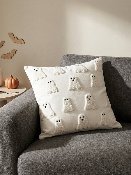 Sinsay - Halloweenská dekoratívna obliečka na vankúš s motívom duchov - čierna