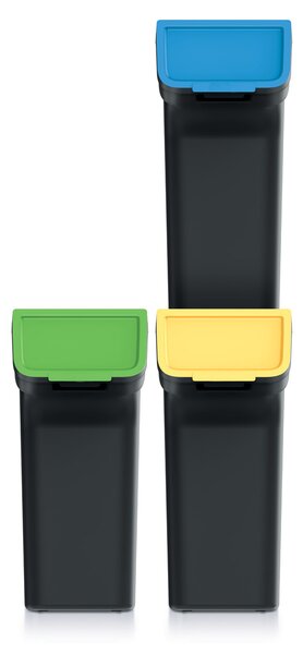 Odpadkový kôš na triedený odpad (3 ks) NPW25S3 25 l - čierna