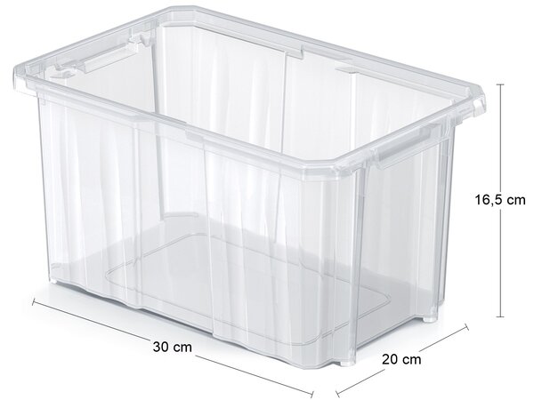 Plastový úložný box NCC12 6 l - priehľadná