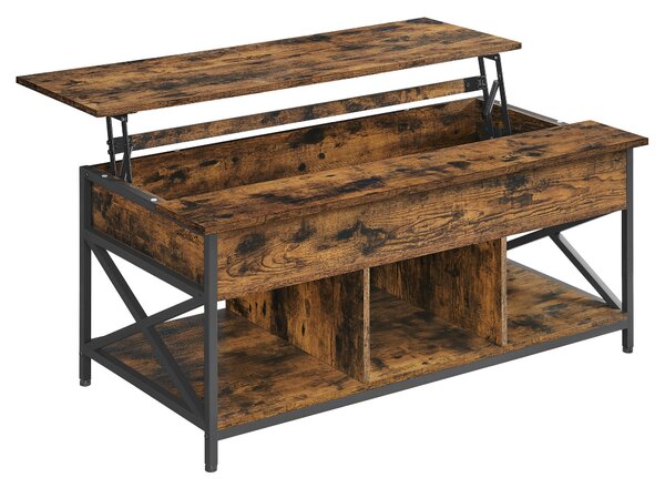 KONFERENČNÝ STOLÍK, sivohnedá, čierna, kov, kompozitné drevo, 120/48-62/60 cm MID.YOU - Stolíky do obývačky, Online Only