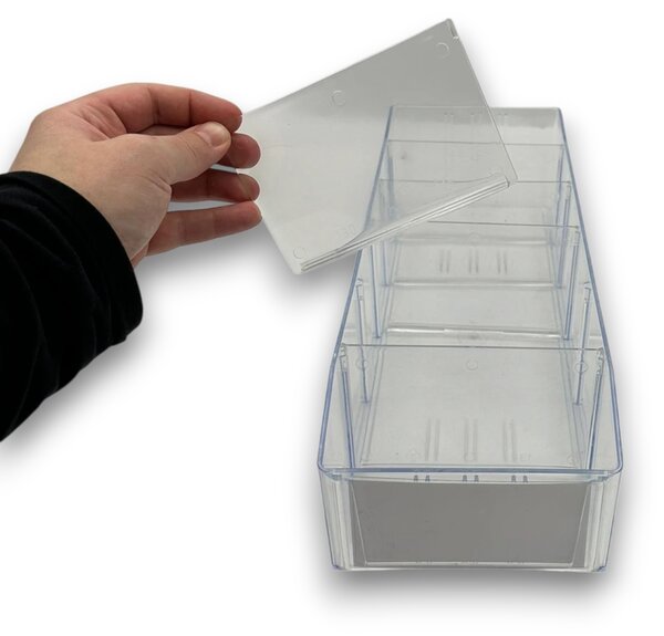 Usporadejto.cz Úložný box, ideálny do špajzy, s etiketou + 2 priehradky, BITO, 40x13 cm