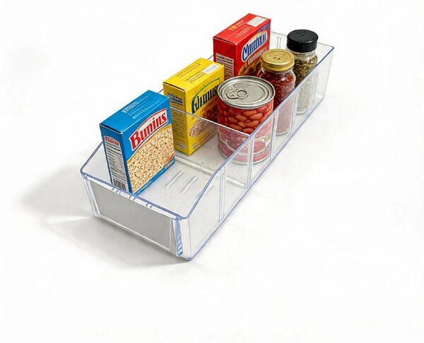 Usporadejto.cz Úložný box, ideálny do špajzy, s etiketou + 2 priehradky, BITO, 40x13 cm