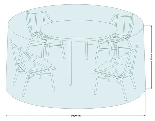 Ochranný obal na záhradný set E-NBD100 - svetlosivá