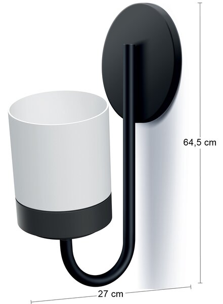 Kvetináč na stenu IKBH600 - biela / čierna