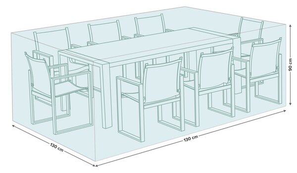 Ochranný obal na záhradný set E-NBD130 - svetlosivá