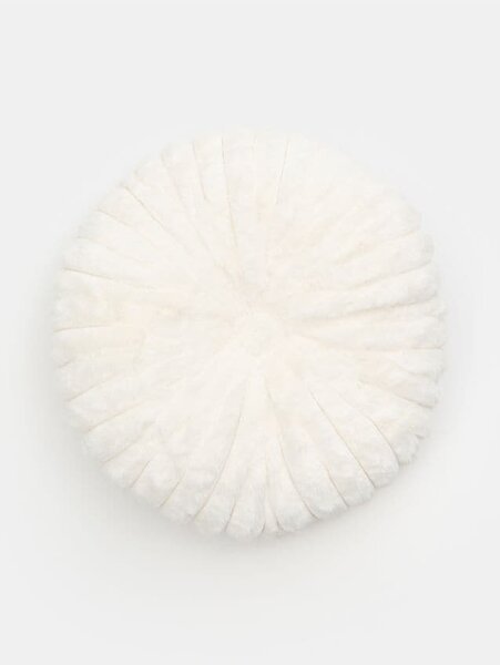 Sinsay - Okrúhly dekoratívny vankúš so švami - krémová