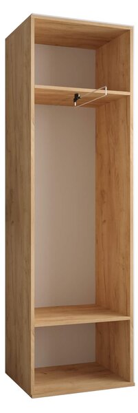 Úzka šatníková skriňa Miro - dub craft