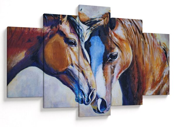 Obraz - Zamilované kone (150x105 cm)