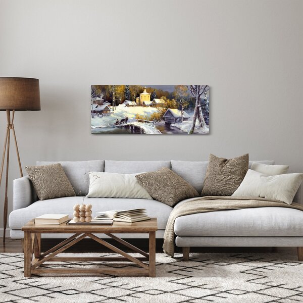 Obraz - Zimné mestečko (120x50 cm)