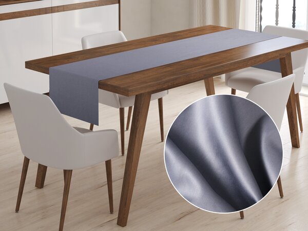 Biante Bavlnený saténový behúň na stôl ST-003 Modrosivý 20x120 cm