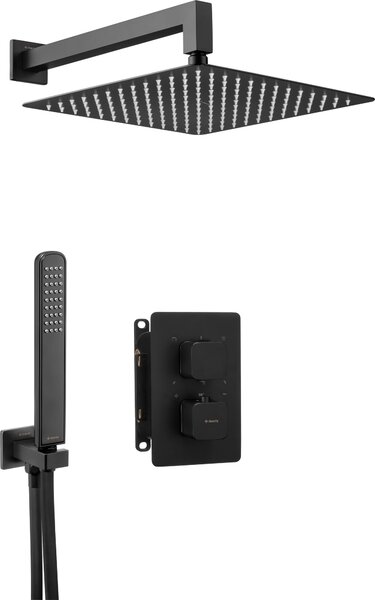 Deante, podomietková termostatická sprchová zostava + BOX, čierna, BXYZNECT