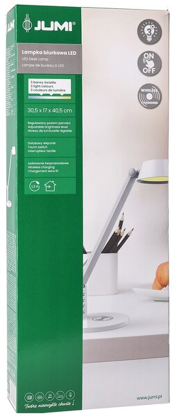 JU Biela stolná LED lampa 8 W