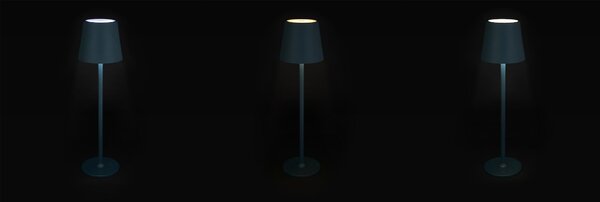 JU Stolná lampa 11 x 37 cm, modrá