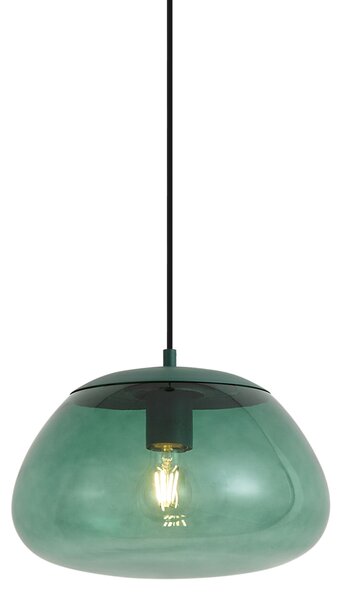 Retro zelená závesná lampa so zeleným sklom - Giselle