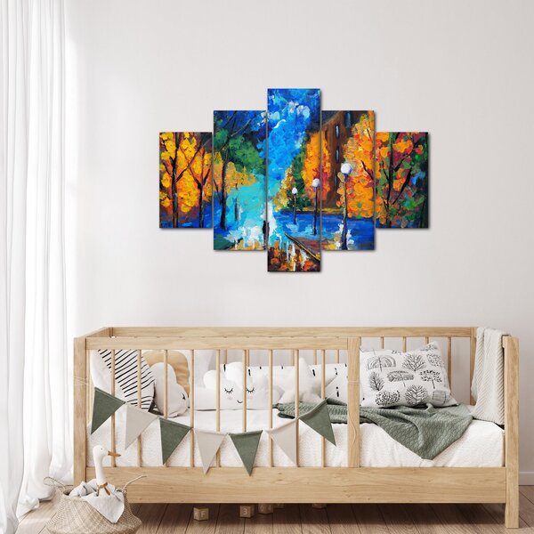 Obraz - Milenci, Pointilizmus (150x105 cm)