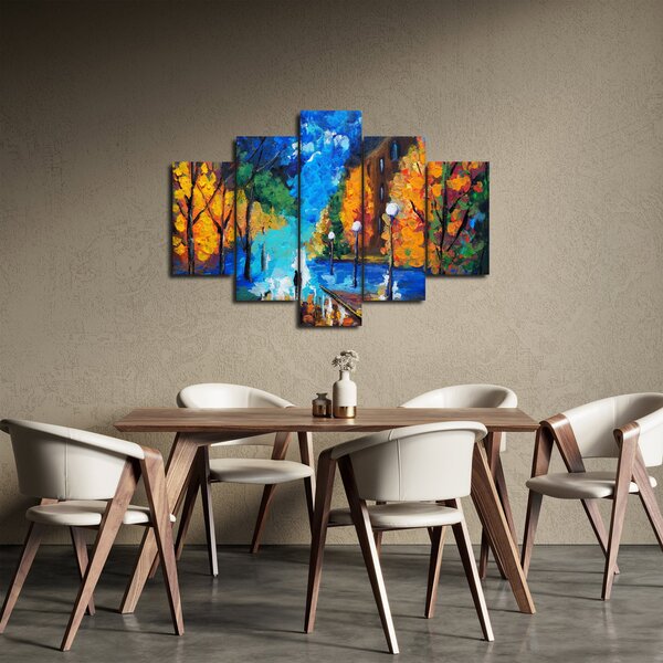Obraz - Milenci, Pointilizmus (150x105 cm)