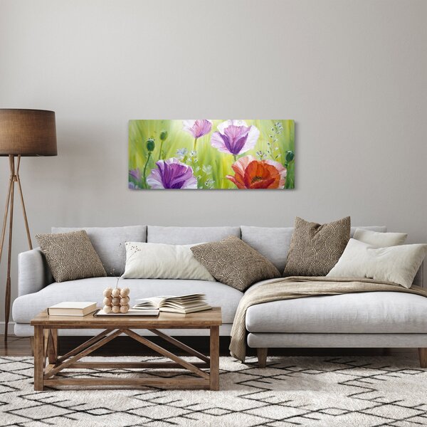 Obraz - Vlčie maky (120x50 cm)