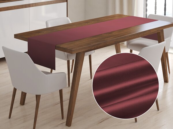 Biante Saténový behúň na stôl polyesterový Satén LUX-007 Vínový 20x120 cm