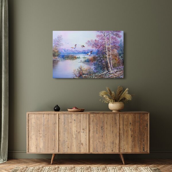Obraz - Prichádza jeseň, olejomaľba (90x60 cm)