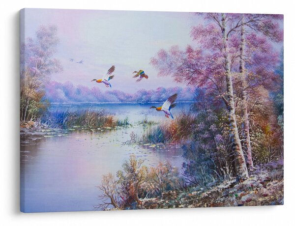 Obraz - Prichádza jeseň, olejomaľba (70x50 cm)