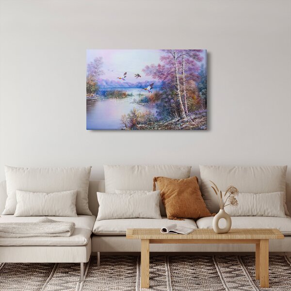 Obraz - Prichádza jeseň, olejomaľba (90x60 cm)