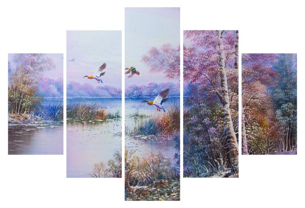 Obraz - Prichádza jeseň, olejomaľba (150x105 cm)